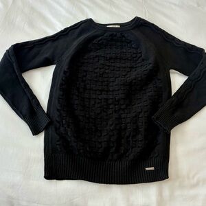 Tory Burch Black Textured Knit Sweater